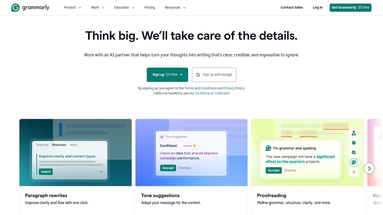 Grammarly (with generative AI and AI agents)